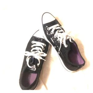 Converse black sequin
